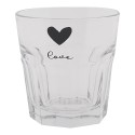 Clayre & Eef Waterglas  180 ml Glas Hart Love