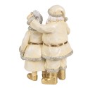 Clayre & Eef Kerstdecoratie Beeld Kerstman 11x8x16 cm Beige Kunststof