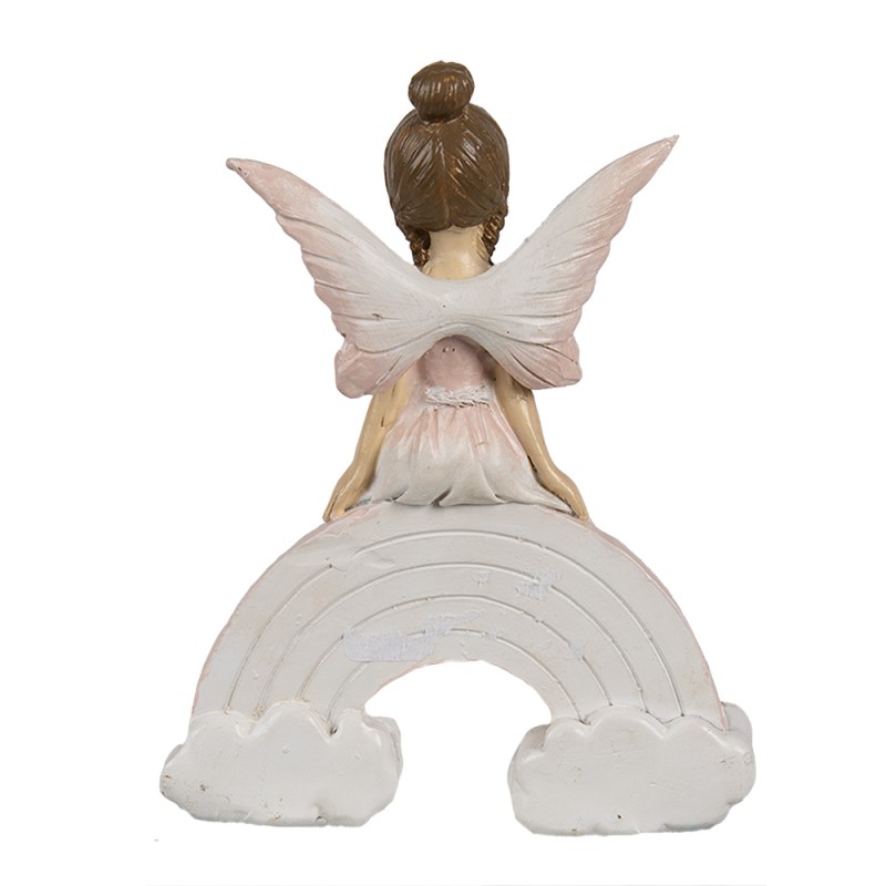 Clayre & Eef Statuetta decorativa Elfo 9x3x11 cm Rosa Plastica