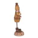 Clayre & Eef Statuetta decorativa di Natale Uomo di pan di zenzero 18 cm Marrone Plastica