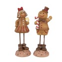 Clayre & Eef Christmas Decoration Figurine Gingerbread man 18 cm Brown Plastic