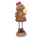 Clayre & Eef Weihnachtsdekorationsfigur Pfefferkuchenmann 23 cm Braun Kunststoff