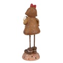 Clayre & Eef Statuetta decorativa di Natale Uomo di pan di zenzero 18 cm Marrone Plastica