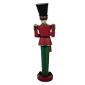 Clayre & Eef Christmas Decoration Figurine Nutcracker 30x38x128 cm Red Iron