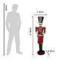 Clayre & Eef Christmas Decoration Figurine Nutcracker 30x38x128 cm Red Iron