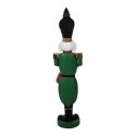 Clayre & Eef Statuetta decorativa di Natale Schiaccianoci 24x30x121 cm Verde Ferro