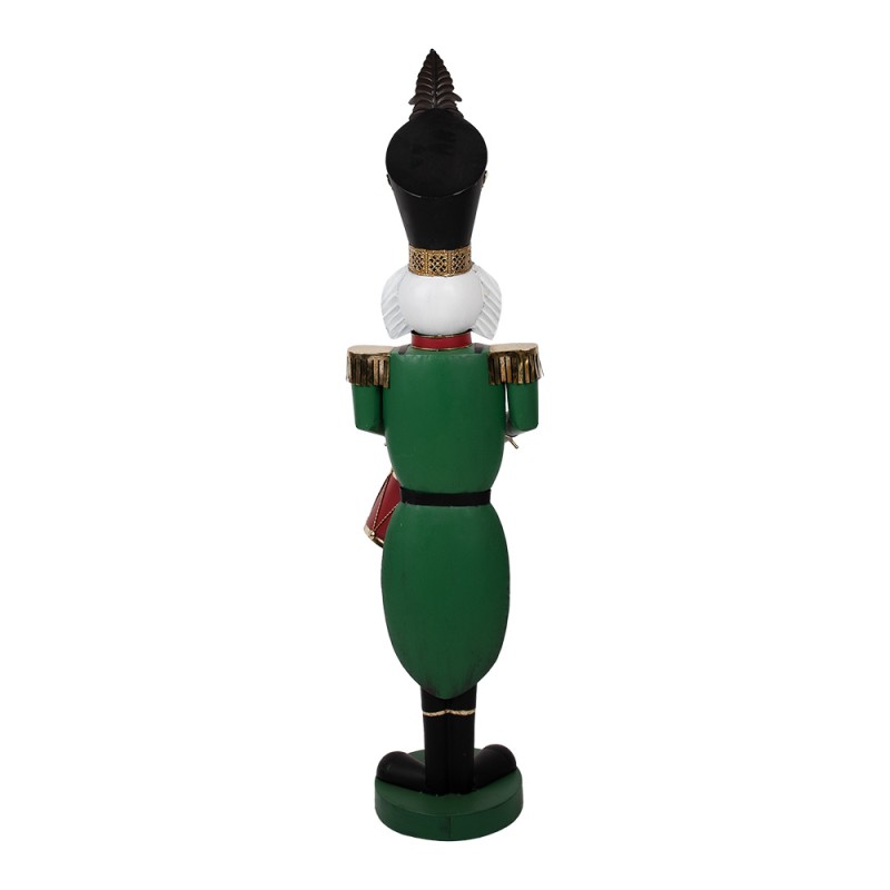 Clayre & Eef Kerstdecoratie Beeld Notenkraker 24x30x121 cm Groen IJzer