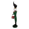 Clayre & Eef Statuetta decorativa di Natale Schiaccianoci 24x30x121 cm Verde Ferro