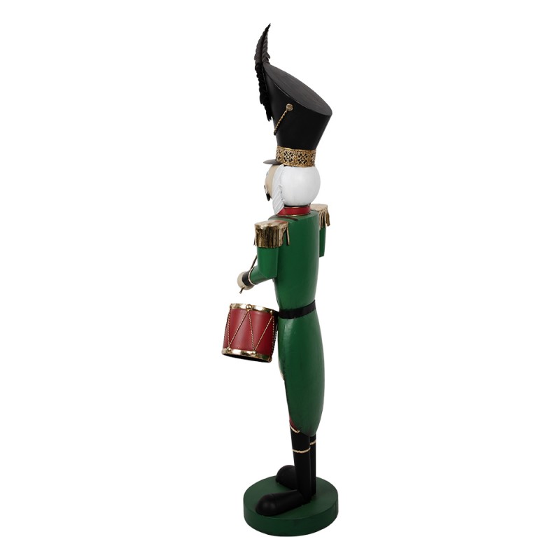 Clayre & Eef Christmas Decoration Figurine Nutcracker 24x30x121 cm Green Iron