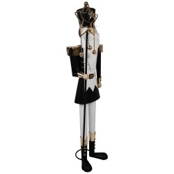 Clayre & Eef Christmas Decoration Figurine Nutcracker 30x23x103 cm Black White Iron