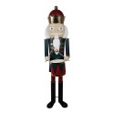 Clayre & Eef Christmas Decoration Figurine Nutcracker 44x50x174 cm Green Red Iron