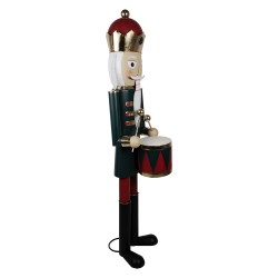 Clayre & Eef Christmas Decoration Figurine Nutcracker 44x50x174 cm Green Red Iron