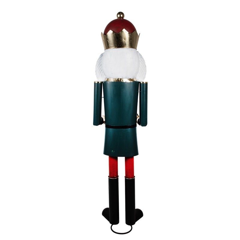 Clayre & Eef Christmas Decoration Figurine Nutcracker 44x50x174 cm Green Red Iron