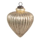 Clayre & Eef Christmas Bauble Ø 16x20 cm Gold colored Glass