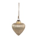 Clayre & Eef Christmas Bauble Ø 16x20 cm Gold colored Glass