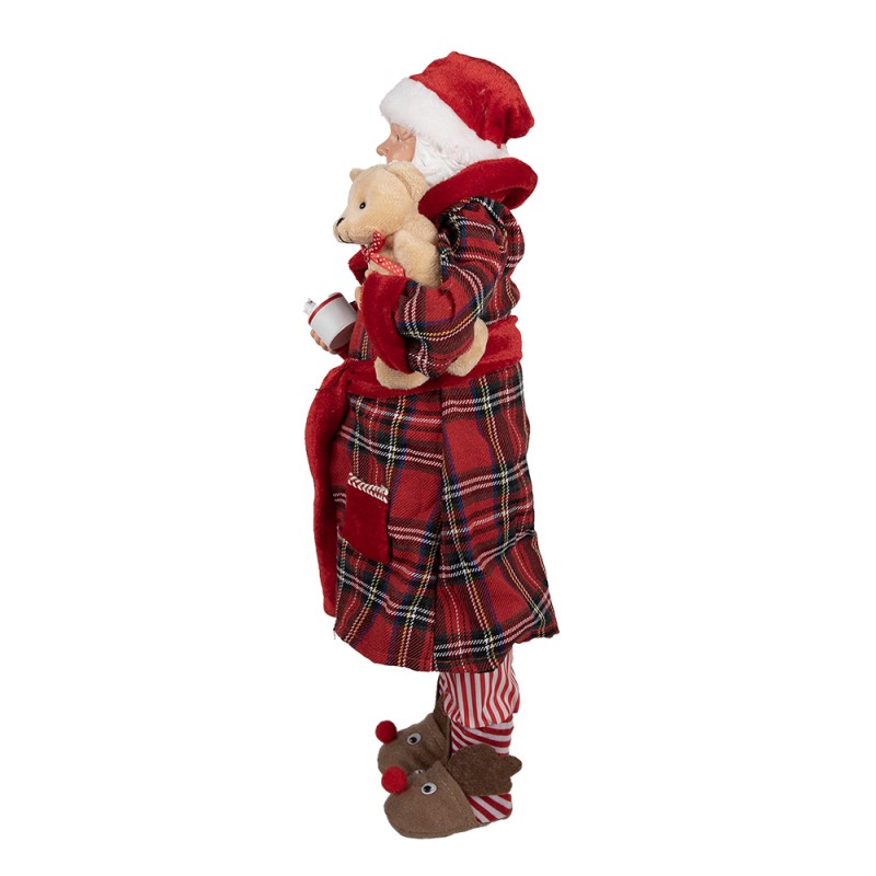 Clayre & Eef Figure de Noël Père Noël 50 cm Rouge Plastique