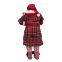 Clayre & Eef Statuetta decorativa di Natale Babbo Natale  50 cm Rosso Plastica