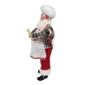 Clayre & Eef Figure de Noël Père Noël 28 cm Blanc Plastique