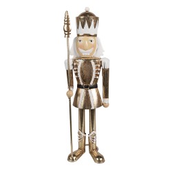 Clayre & Eef Christmas Decoration Nutcracker 36 cm Gold colored Iron