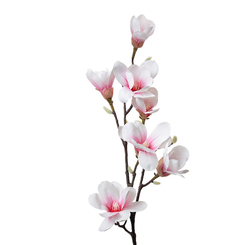 Clayre & Eef Fiore artificiale 97 cm Bianco Rosa  Plastica