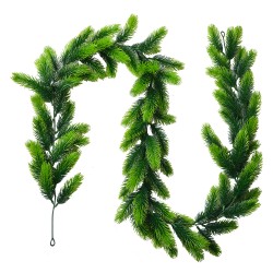 Clayre & Eef Christmas garland 180 cm Green Plastic