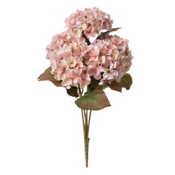 Clayre & Eef Fleur artificielle Hortensia 44 cm Rose Plastique
