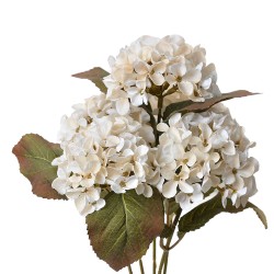 Clayre & Eef Fleur artificielle Hortensia 44 cm Blanc Plastique