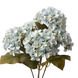 Clayre & Eef Kunstblume Hortensie 45 cm Blau Kunststoff