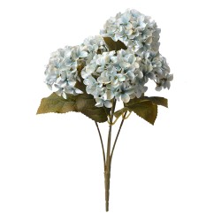 Clayre & Eef Kunstblume Hortensie 45 cm Blau Kunststoff