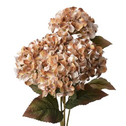 Clayre & Eef Kunstbloem Hortensia 45 cm Beige Kunststof