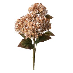 Clayre & Eef Artificial Flower Hydrangea 45 cm Beige Plastic