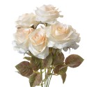 Clayre & Eef Artificial Flower Rose 47 cm White Plastic