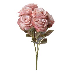Clayre & Eef Artificial Flower Rose 47 cm Pink Plastic