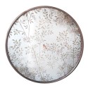 Clayre & Eef Miroir Ø 80x3 cm Couleur cuivre Verre Métal Rond Oiseaux sur les branches