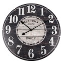 Clayre & Eef Wall Clock Ø 59x5 cm Black Wood Old town