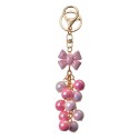 Clayre & Eef Keychain 9 cm Pink Metal Glass