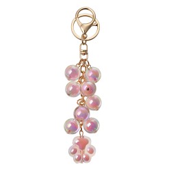 Clayre & Eef Keychain 9 cm Pink Metal Glass