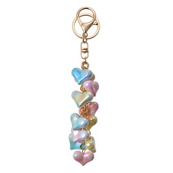 Clayre & Eef Keychain 9 cm Multicoloured Metal Glass