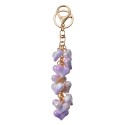 Clayre & Eef Keychain 9 cm Purple Metal Glass