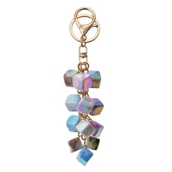 Clayre & Eef Keychain 9 cm Multicoloured Metal Glass