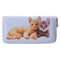 Clayre & Eef Wallet 19x10 cm White Plastic Cats