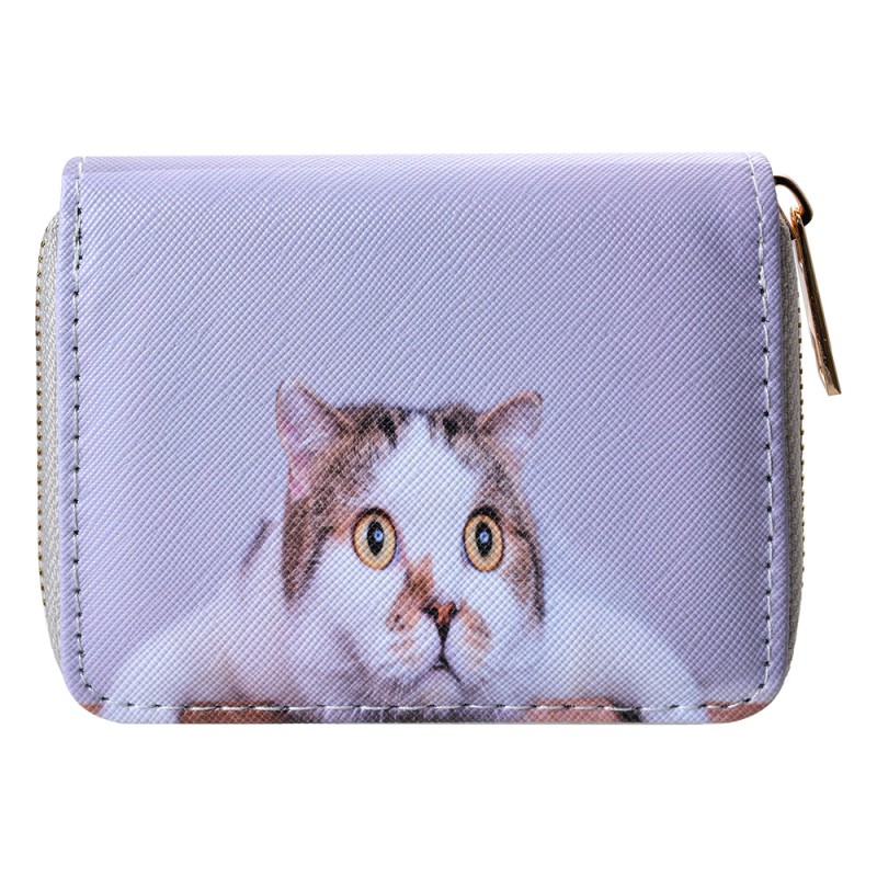 Clayre & Eef Wallet 11x9 cm White Plastic Cat