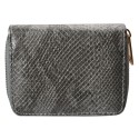 Clayre & Eef Wallet 11x9 cm Grey Plastic Snake Leather