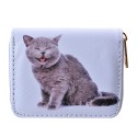 Clayre & Eef Wallet 11x9 cm White Plastic Cat