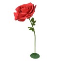 Clayre & Eef Decoration Rose Ø 35x137 cm Red Plastic Metal