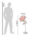 Clayre & Eef Décoration Rose Ø 33x100 cm Rose Plastique Métal