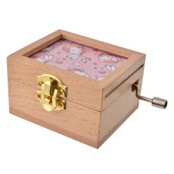 Clayre & Eef Muziekdoos 9x6x4 cm Roze Hout