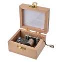 Clayre & Eef Musikbox 9x6x4 cm Weiß Beige Holz