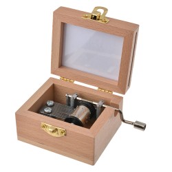 Clayre & Eef Musikbox 9x6x4 cm Weiß Beige Holz