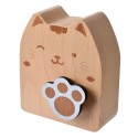 Clayre & Eef Muziekdoos Kat 7x4x8 cm Bruin Hout